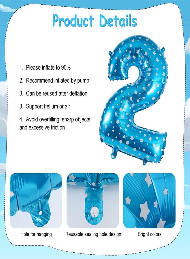 RANERVZ 17Pcs Toy Themed Party Decorations Cartoon 2nd Birthday Decorations Blue Sky Clouds Cowboy Hat Boots Rocket Balloons Two Infinity and Beyond Toy Inspired Birthday Party Supplies - Image 3